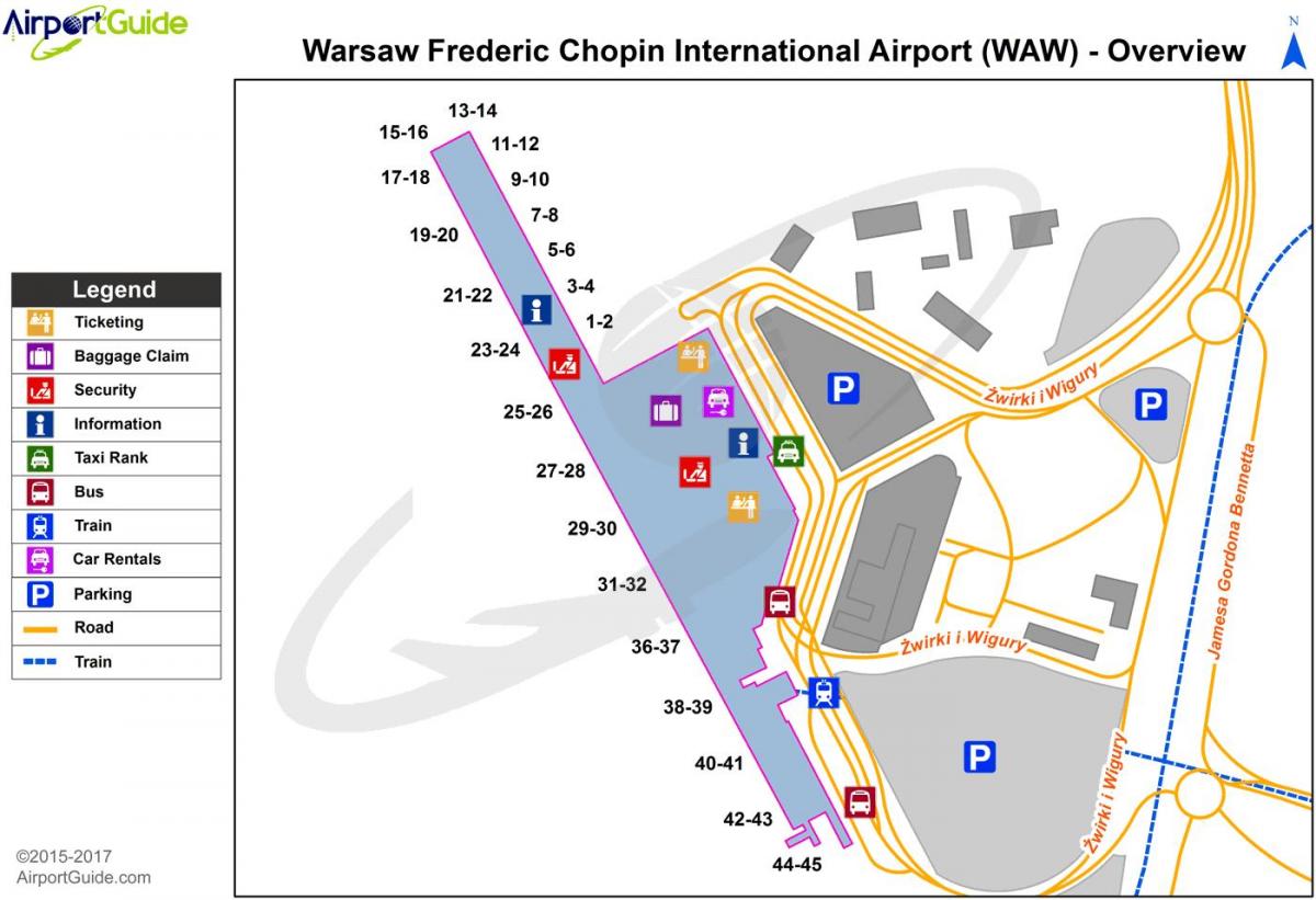 Warszawa frederic chopin airport ramani
