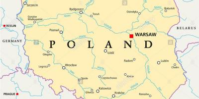 Warszawa eneo kwenye ramani ya dunia
